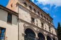 Facade of the historical Palacio de la Salina a Plateresque style with Italian elements building built in 1538 in Salamanca city