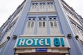 The facade of hotel in Chinatown, Singapore