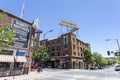 Facade of Hotel Monte Vista in the center of Flagstaff, Arizona Royalty Free Stock Photo