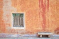 Facade of a house in Lumio Corsica on the mediterranean sea Royalty Free Stock Photo
