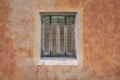 Facade of a house in Lumio Corsica on the mediterranean sea Royalty Free Stock Photo