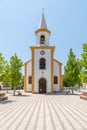 Facade of the Igreja Matriz de Sao Francisco de Assis church in Ponte de Sor city Royalty Free Stock Photo