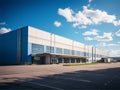 Facade of an industrial building or warehouse Royalty Free Stock Photo