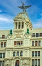 Facade of the interbelic building La UniÃ³n y el FÃ©nix EspaÃ±ol, Valencia, Spain