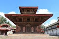 Facade of Jagannath Krishna Temple, one of the oldest monuments in Hanuman Dhoka Durbar Square, Kathmandu Royalty Free Stock Photo