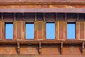 Facade of Jahangiri Mahal in the red Fort in Agra Royalty Free Stock Photo