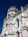 Facade of Jeronimos Monastery (or Hieronymites Monastery). Lisbon Portugal Royalty Free Stock Photo
