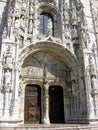 Facade of Jeronimos Monastery (or Hieronymites Monastery). Lisbon  Portugal Royalty Free Stock Photo