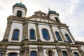 Facade of Jesuit church in Lucerne, Switzerland