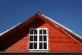 Facade of a just renovated wooden house