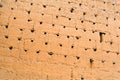 Facade of a kasbah with holes for ventilation - Morocco