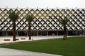 Facade of King Fahad National Library in Riyadh, Saudi Arabia