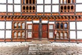 Facade of the Kyichu Lhakhang temple in Paro Valley, Western Bhutan