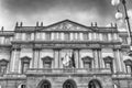 Facade of La Scala opera house in Milan, Italy Royalty Free Stock Photo