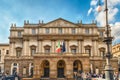 Facade of La Scala opera house in Milan, Italy Royalty Free Stock Photo