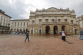 Facade of the La Scala theater, Milan, Italy Royalty Free Stock Photo