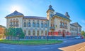 Facade of local history museum of Poltava, Ukraine