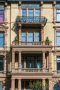 Facade of loft apartments in old classicistic houses in Wiesbaden