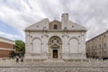 The facade of the Malatesta temple, known as the Duomo and from 1809 became a cathedral with the title of Santa Colomba, Rimini, I