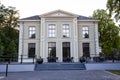 Facade of a mansion in the classical style in Deventer, Overijssel, The Netherlands