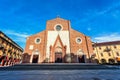 Facade of the Maria Vergine Assunta cathedral in Saluzzo, Italy.