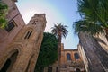 The facade of the Martorana church in Palermo, with its beautiful tower, in the Arab Norman style