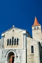The facade of a medieval church in Villeneuve-de-Berg Royalty Free Stock Photo