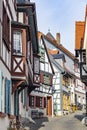 facade of medieval houses in the town of Kronberg Royalty Free Stock Photo