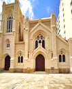 Facade of the Methodist Cathedral of Sao Paulo, Brazil.