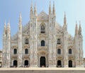 Facade of Milan Cathedral (Duomo), Lombardy, Italy