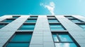 Modern apartment building with blue sky background Royalty Free Stock Photo