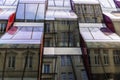 Facade of a modern building in Warsaw, Poland