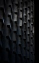 Facade of a modern hotel in a high contrast creates an abstract shape, form and patterns.