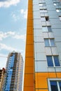 Facade of a modern multi-storey residential complex, apartment building exterior Royalty Free Stock Photo