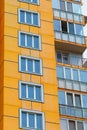 Facade of a modern multi-storey residential complex, apartment building exterior Royalty Free Stock Photo