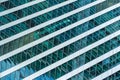 Facade of modern office building, diagonal geometric pattern of glass and concrete. Concept of contemporary architecture Royalty Free Stock Photo