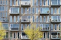 Facade of a Modern Residential Building with Balconies in Amsterdam Royalty Free Stock Photo