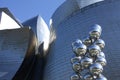 Facade and modern sculpture, Bilbao