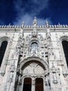 Facade monastery of the Jeronimos-Belem-Portudal Royalty Free Stock Photo