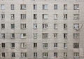 The facade of a multi-storey residential building of white brick Royalty Free Stock Photo