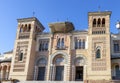 The facade of the Museum of Art and Popular Customs Museo de Artes y Costumbres Populares - Mudejar Museum, Seville, Andalucia, Royalty Free Stock Photo