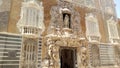 Valencia Palacio Marques de Dos Aguas palace facade in alabaster at Spain. Design, sculptures.