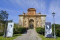 Facade of the National Museum of Giuseppe Verdi in Villa Pallavicino in Busseto, Parma, Italy