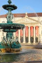 Facade of The National Teather. Lisbon. Portugal Royalty Free Stock Photo