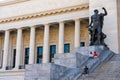 Facade with neoclassical columns of the Capitol of Havana. Cuba.