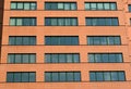 The facade of the new building revetted with a ceramic tile Royalty Free Stock Photo