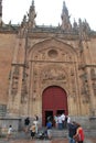 Facade of the New Cathedral of Salamanca, Salamanca Spain Royalty Free Stock Photo