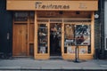 Facade of NewFrames framing shop in Soho, London, UK