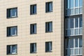 Facade of newly renovated multi story house