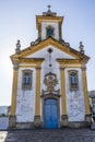 Facade of the Nossa Senhora das Merces Church is a Baroque style Catholic church in Ouro Preto, Minas Gerais, Brazil Royalty Free Stock Photo